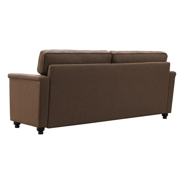 Tox Straight Line Sofa Set in Brown - Luxe Maple