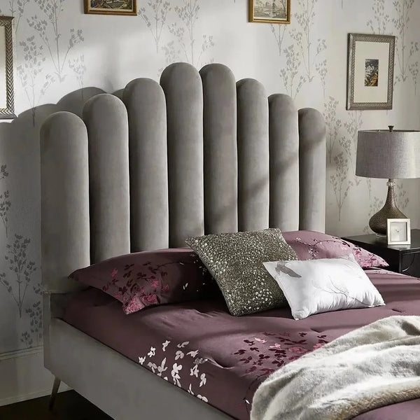 Classic Uniline Luxury Upholstered Bed Without Storage in Suede.