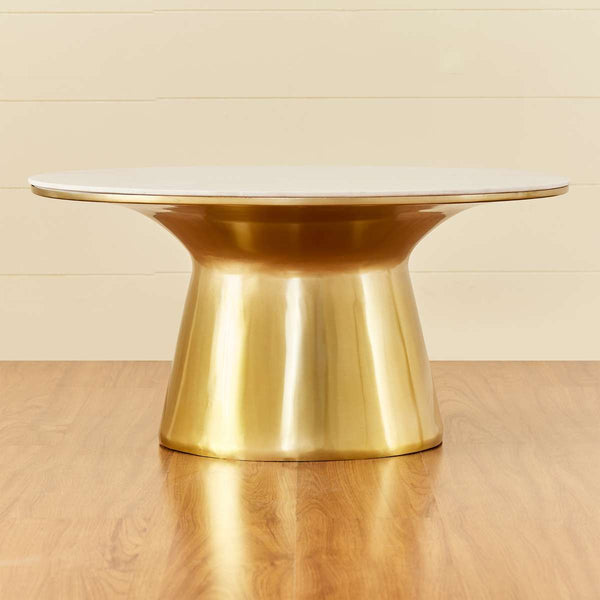 Nano Center Table in Gold Finish.