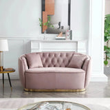 Rolex Chesterfield Suede Tufted Sofa Set 2 Seater