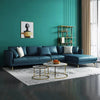 Pluto Luxury Modern Leatherette Sofa Set in Green - Luxe Maple