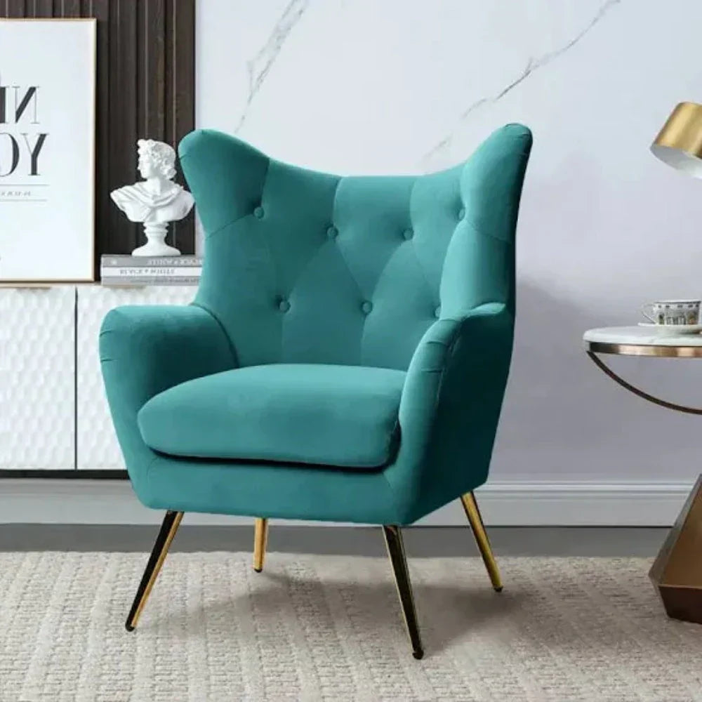 Becky Suede Accent Chair Bottle Green