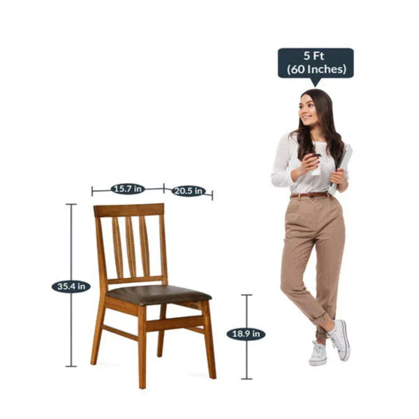 Jackie 4 Seater Dining Table in Honey Teak Color - Luxe Maple