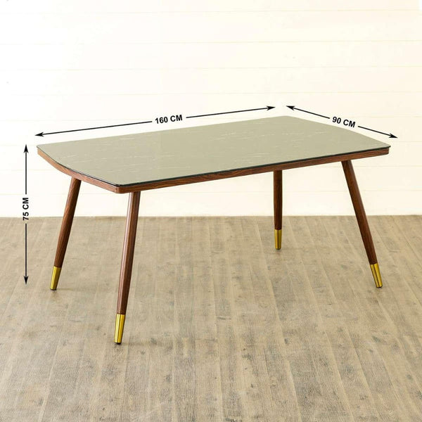 Flex 6 Seater Dining Table in Grey - Luxe Maple