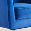 Tiktok Button-Tufted Wingback Chair In Blue - Luxe Maple
