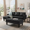 Practo Modern Suede Sofa Set in Suede With Setty - Luxe Maple