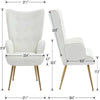 Kitty Button-Tufted Wingback Chair - Luxe Maple