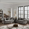 Cosmo Line Chesterfield Sofa Set in Grey - Luxe Maple