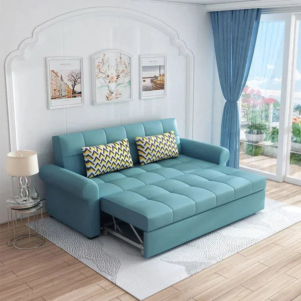 Marine Sectional Storage Sofa Cum Bed - Luxe Maple