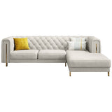Relexo Premium Modern Sofa Set in Beige Leatherette