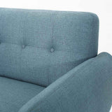 Heffy Modern Sofa Set in Suede