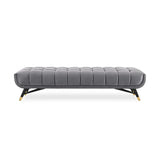 Cross line Lounger in Suede Grey