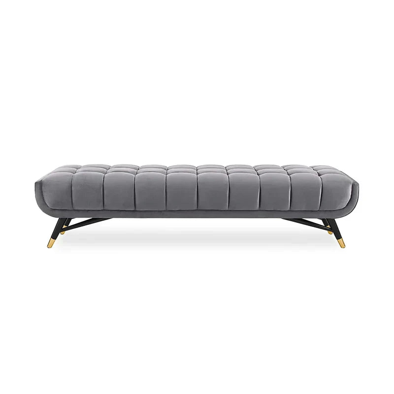 Cross line Lounger in Suede Grey