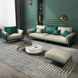 Mono Luxury Modern Sofa Sets In Leatherette Green