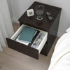 Kelix Engineered Wood Wenge Finish Bedside Table.