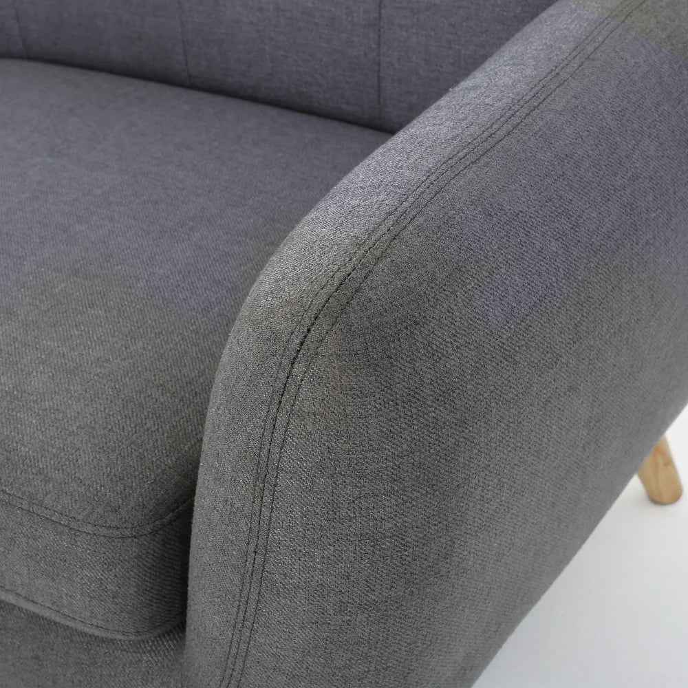 Heffy Modern Sofa Set in Suede