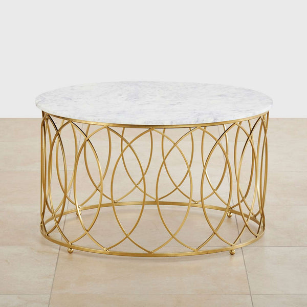 Macro Center Table in Gold Finish.