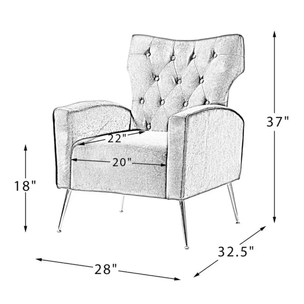 Jacky Chesterfield Chair in Suede