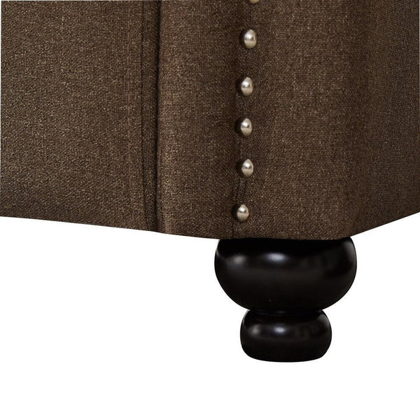 Tox Straight Line Sofa Set in Brown - Luxe Maple