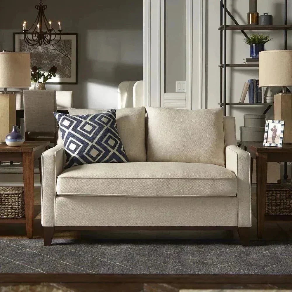Donald Luxury Straight Line Sofa Set 2 Seater Beige