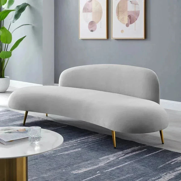 Donald Luxury Modern Suede Sofa Set in Grey (Living Room Combo) - Luxe Maple