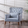 Zebra Wingback Chair With Ottoman - Luxe Maple