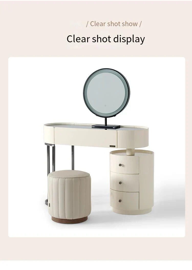 Worldmark Dressing Table With Ottoman In Stainless Steel - Gold