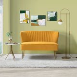 Beccy Luxury Straight Line Sofa Set Yellow