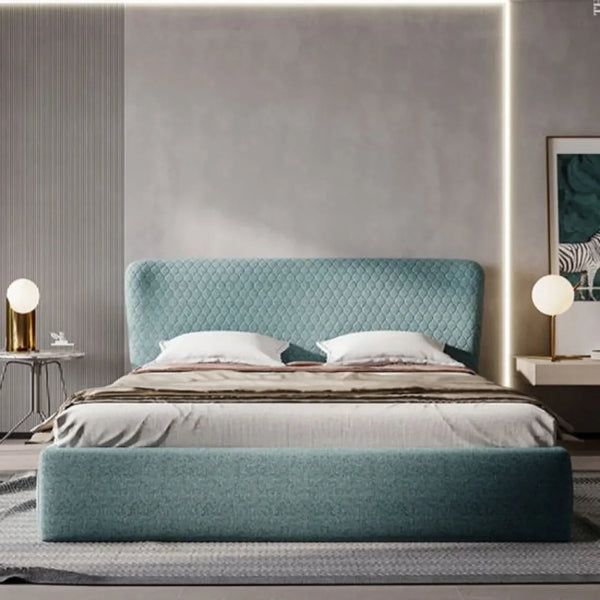 Vivo Luxury Upholstered Bed in Suede