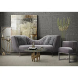 Angel Wing Luxury Modern Suede Sofa Set Grey