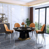 Practo Luxury 6 Seater Dining Table White & Orange