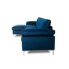 Inox Modern Suede Sectional Sofa - Luxe Maple