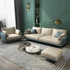 Mono Luxury Modern Suede Sofa Sets In Leatherette - Luxe Maple
