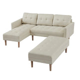 Practo Modern Suede Sofa Set in Suede With Setty
