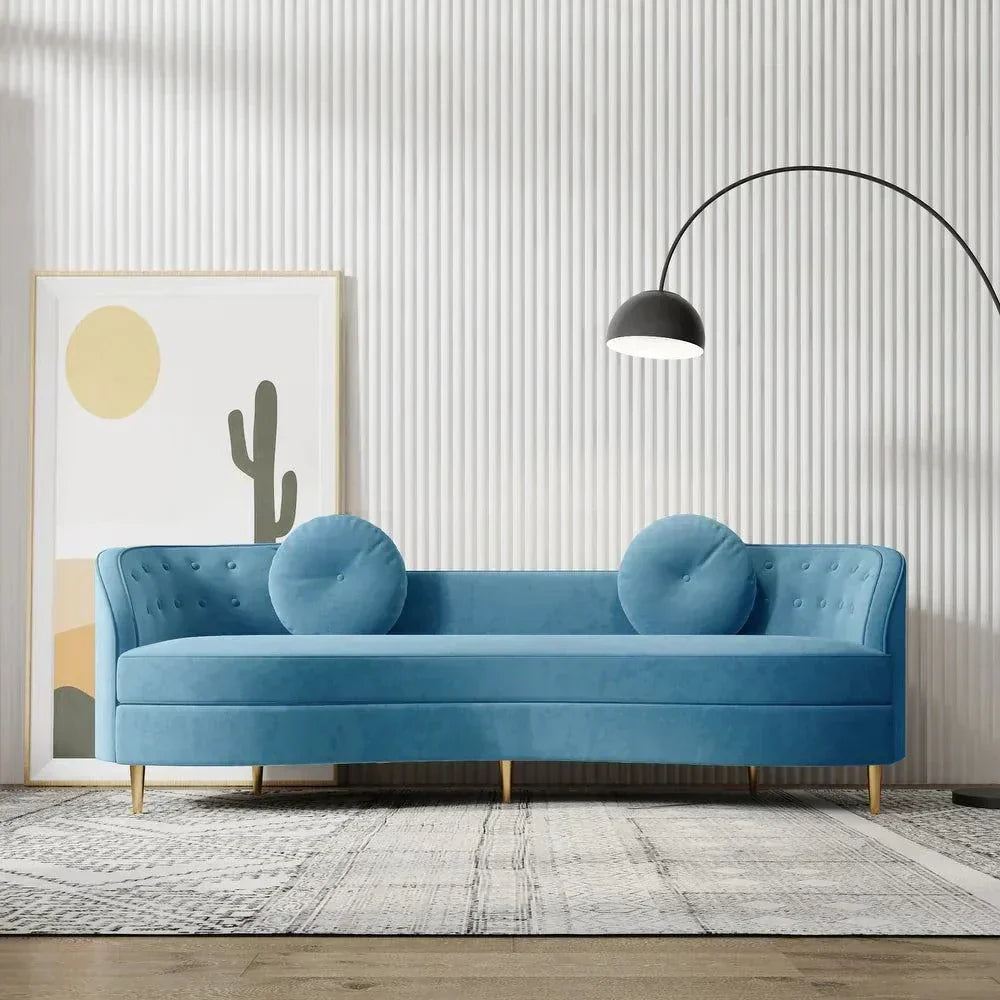 Perfecto Luxury Modern Suede Sofa Set