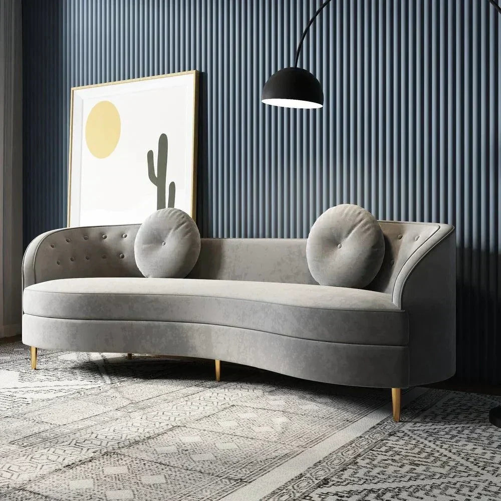Perfecto Luxury Modern Suede Sofa Set