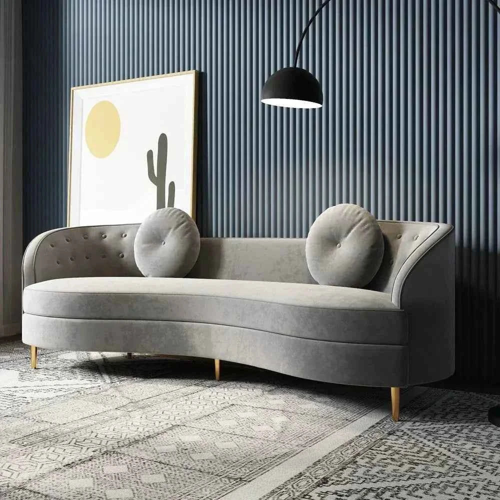 Perfecto Luxury Modern Suede Sofa Set