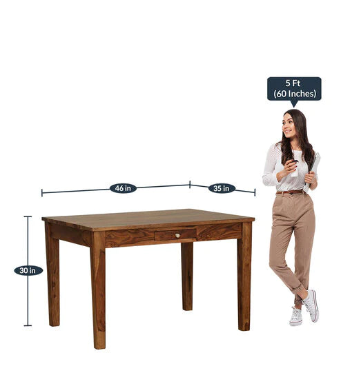 Topline 4 Seater Dining Table in Natural Color
