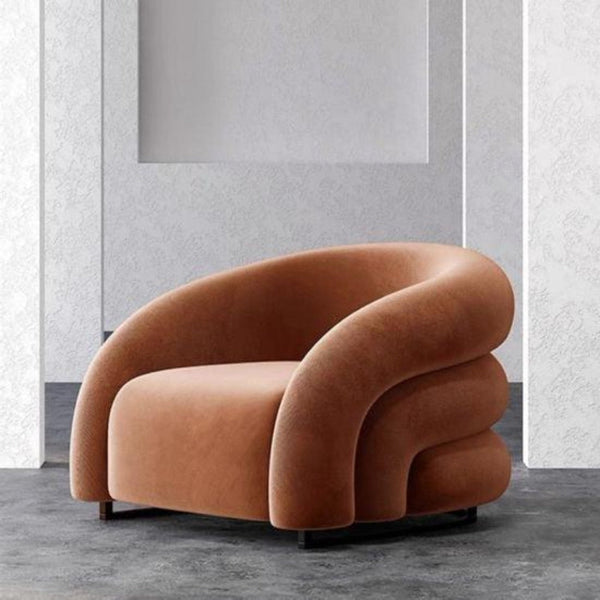 Husky Suede Accent Chair - Luxe Maple