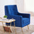 Tiktok Button-Tufted Wingback Chair In Blue - Luxe Maple