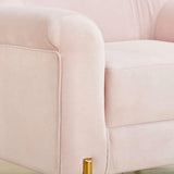Inox Kings-well Barrel Accent Chair in Pink