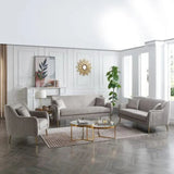 Lexis Luxury Mid-Century Sofa In Suede 3+2+2 Seater