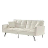 Blockbox Modern Suede Sofa Sets - Luxe Maple