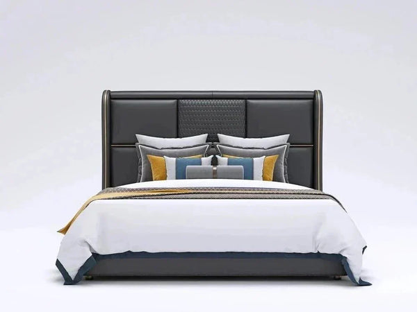 France Luxury Upholstered Bed in Leatherette