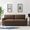 Tox Straight Line Sofa Set in Brown - Luxe Maple