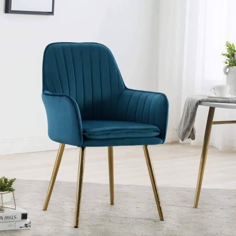 Oppo Suede Accent Chair Blue