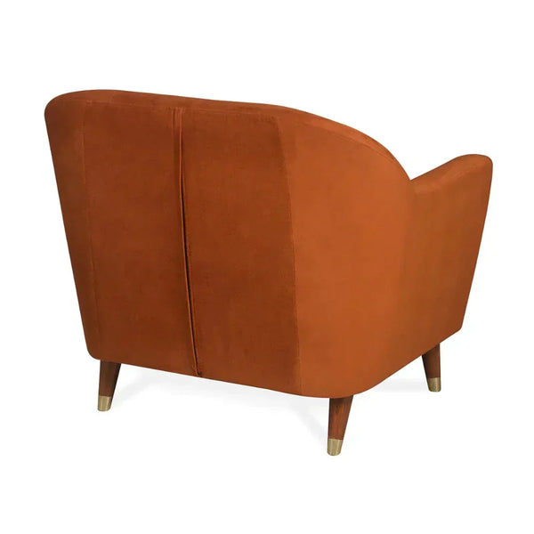 Nuke Couch Accent Chair in Orange Color - Luxe Maple