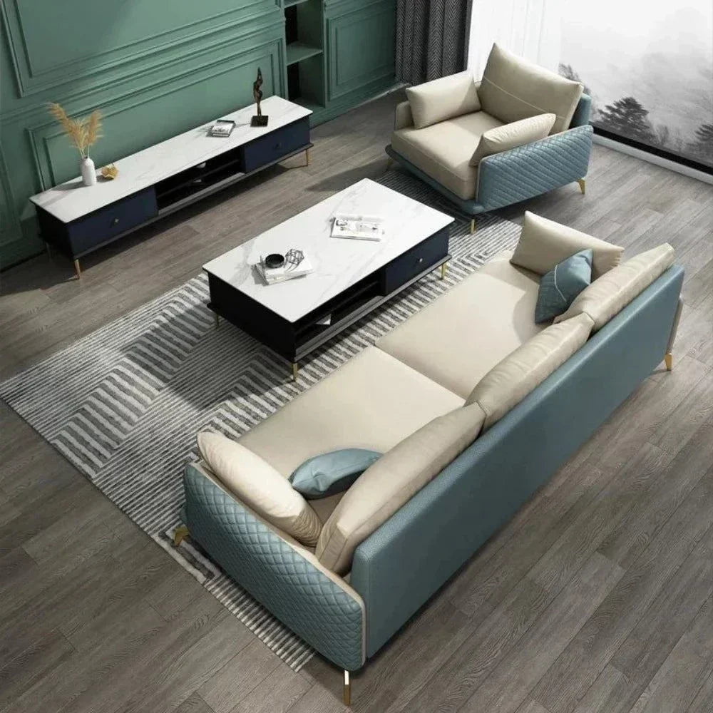 Mono Luxury Modern Sofa Sets In Leatherette