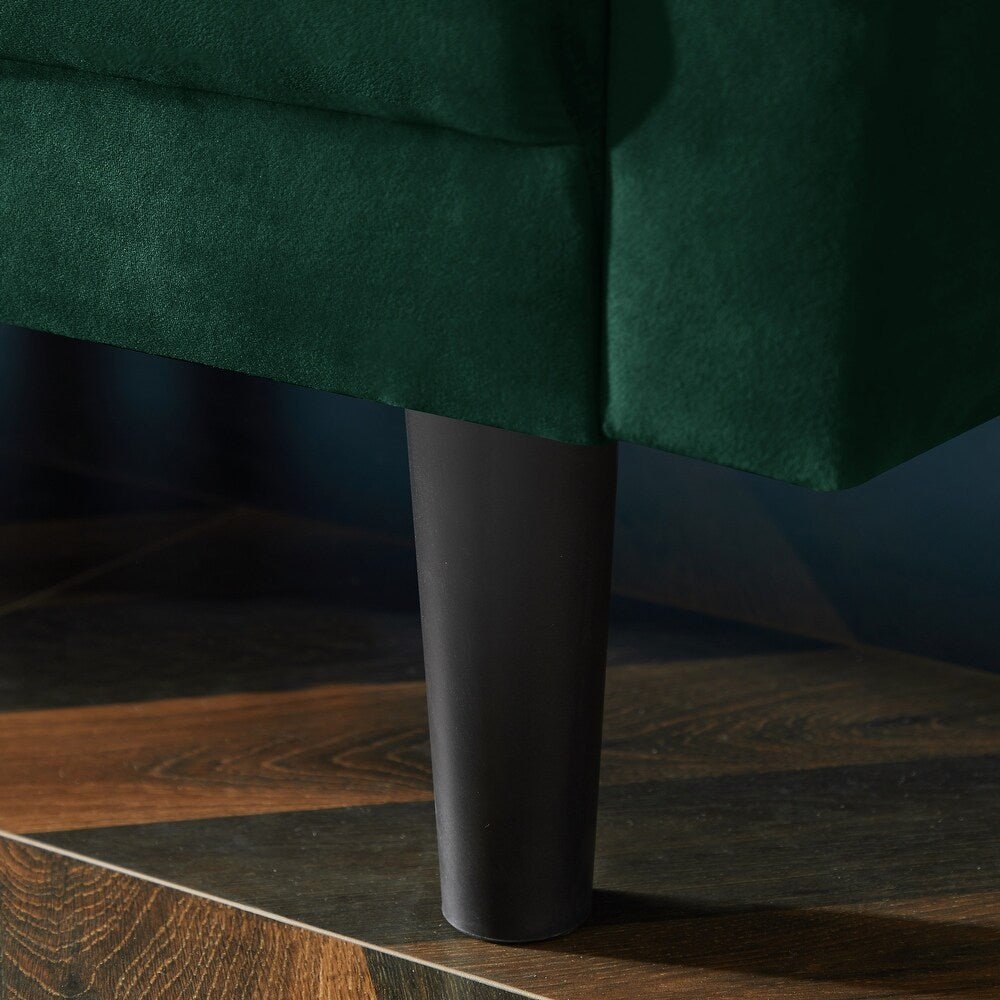 Yollo Suede Sectional Sofa in Green