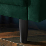 Yollo Suede Sectional Sofa in Green
